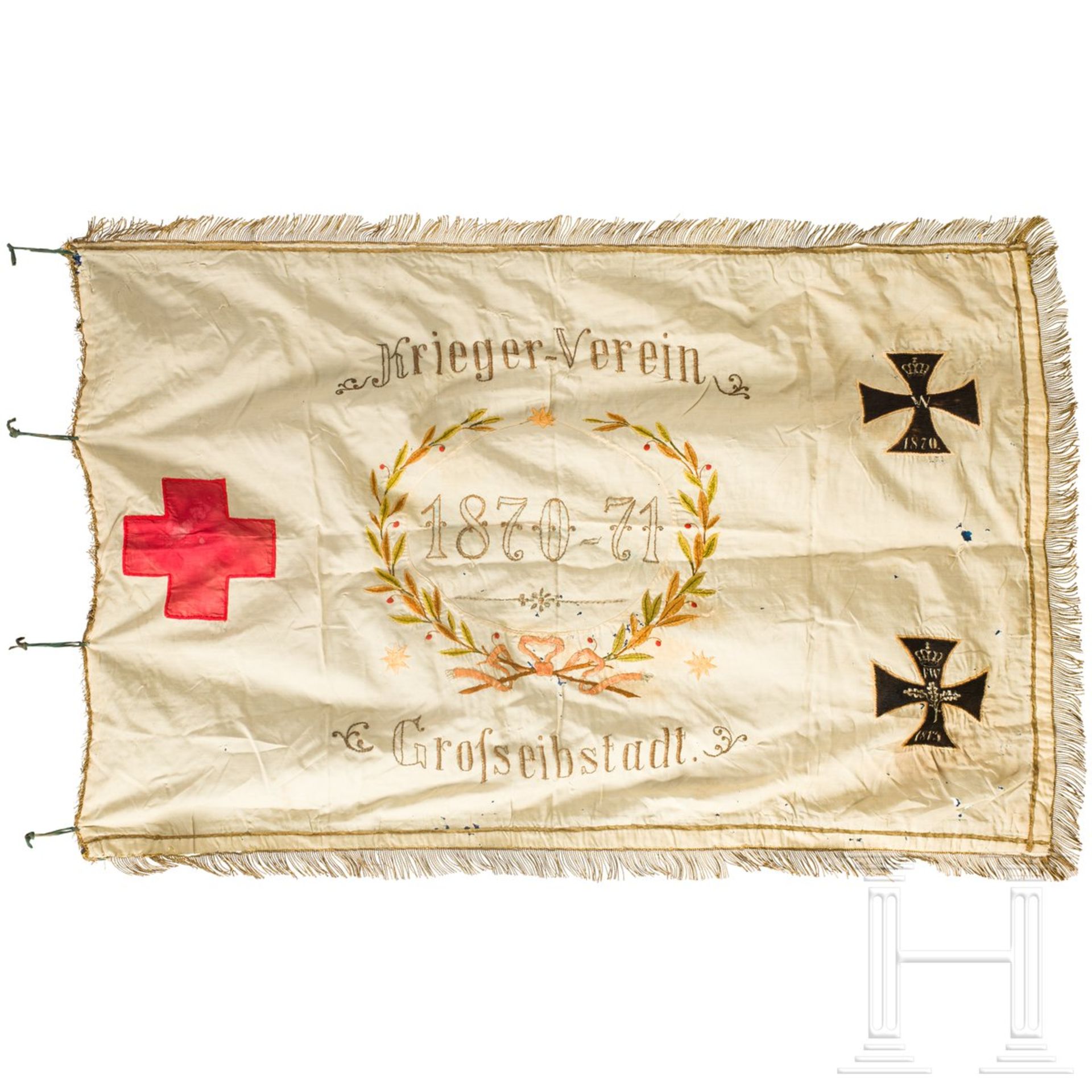 Kriegervereinsfahne Großeibstadt, datiert 1895 - Bild 2 aus 2