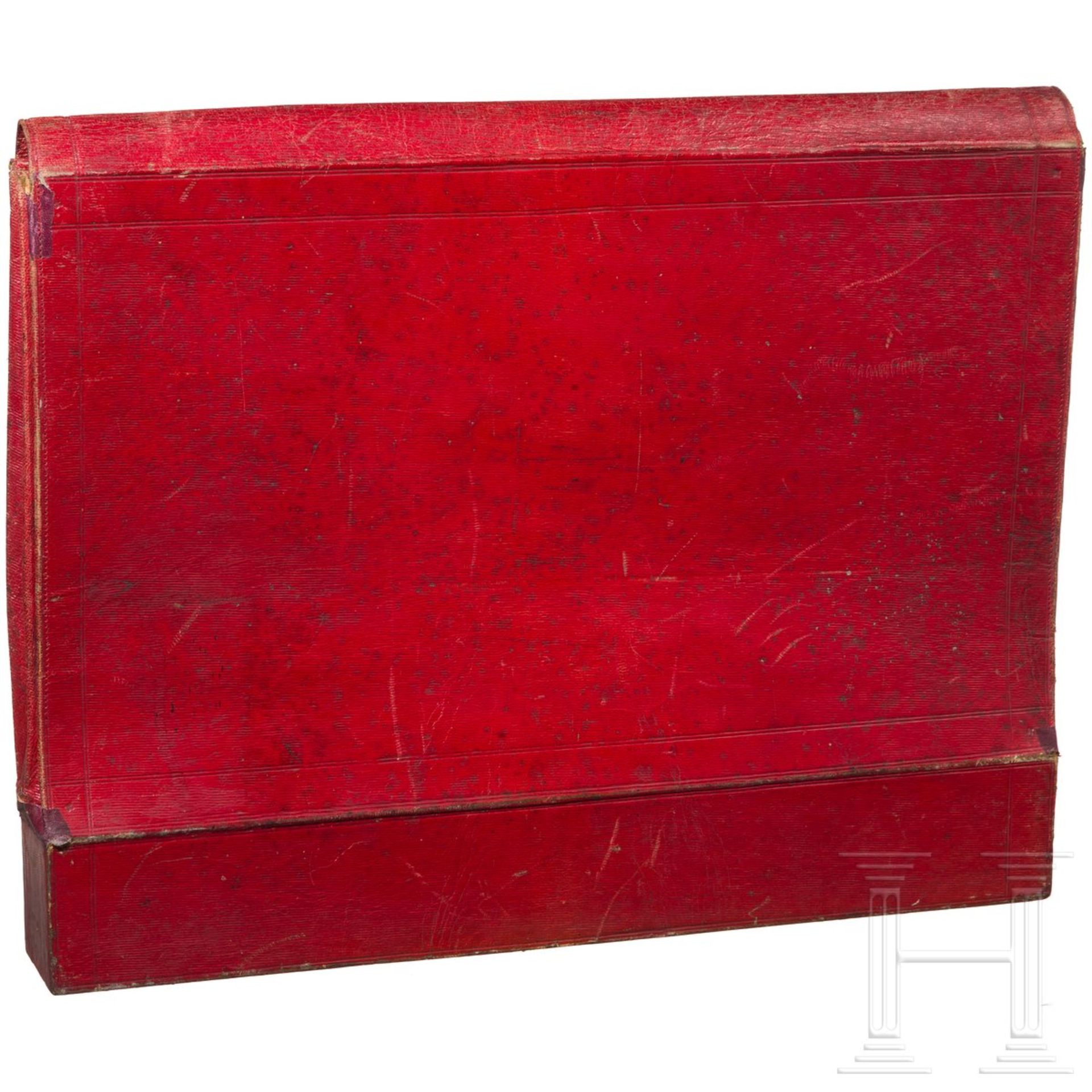 Dokumententasche aus rotem Leder, wohl Russland, 1. Drittel 19. Jhdt. - Bild 3 aus 3