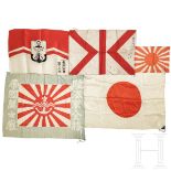 Japan - fünf unterschiedliche Fahnen, 2. Weltkrieg