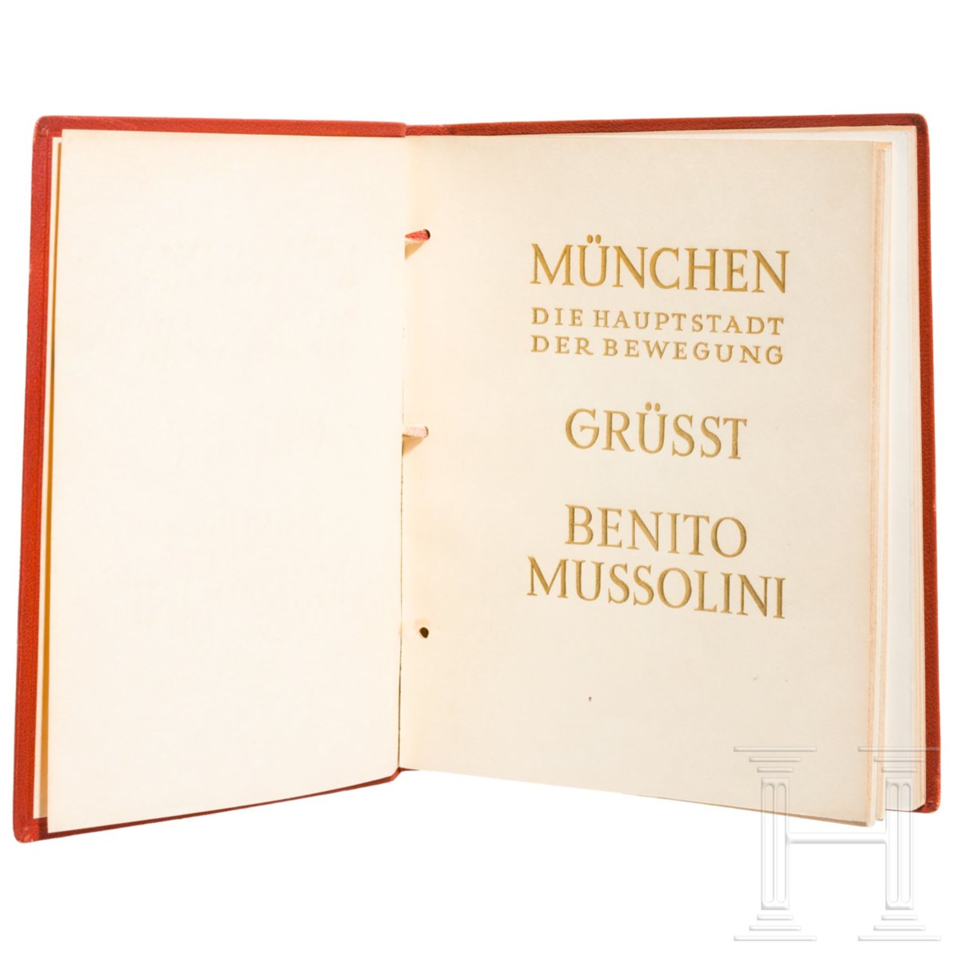 Geschenkbildband anlässlich Mussolinis Besuch 1937 in München - Bild 2 aus 4