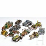 Konvolut Militärspielzeug Märklin, Fischer Penny Toy und Arnold