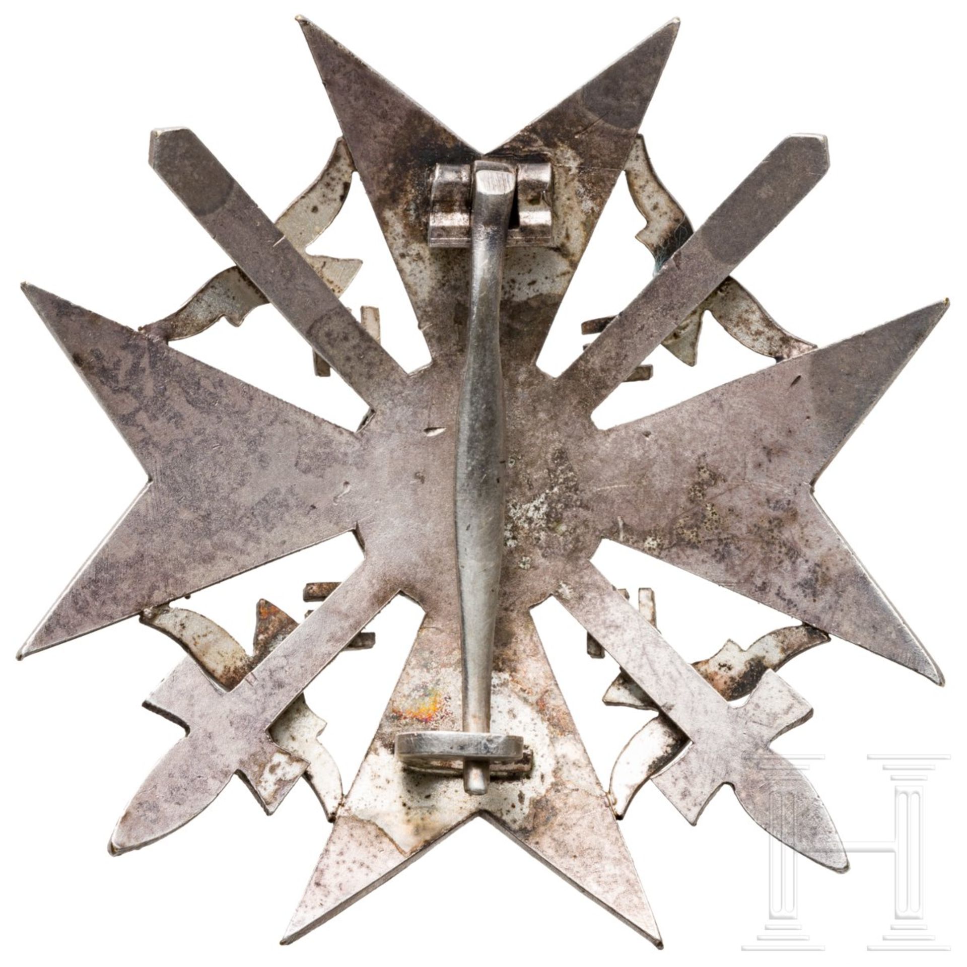 Spanienkreuz in Silber mit Schwertern, dazu Verleihungsurkunde - Bild 3 aus 3
