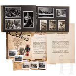 Fotoalbum, Fotos, Auszeichnungen, Urkunden verschiedener Wehrmachtsangehöriger