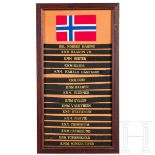 31 Mützenbänder der Königlich Norwegischen Marine "Kongelige Norske Marine"