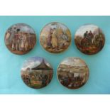 Five war scene lids (5)