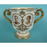 1937 Coronation: a Royal Crown Derby loving cup, 115mm