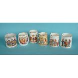 1900 Transvaal: six various mugs, (6)