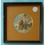 Dutch Winter Scene (308) overmounted and framed. * Ex Warshawsky collection, lot 254