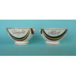 Prince Albert and Leopold I of Belgium: a rare pair of small pottery bowls