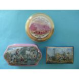 Crystal Palace 1851 and two later trinket boxes, each with a base (6)