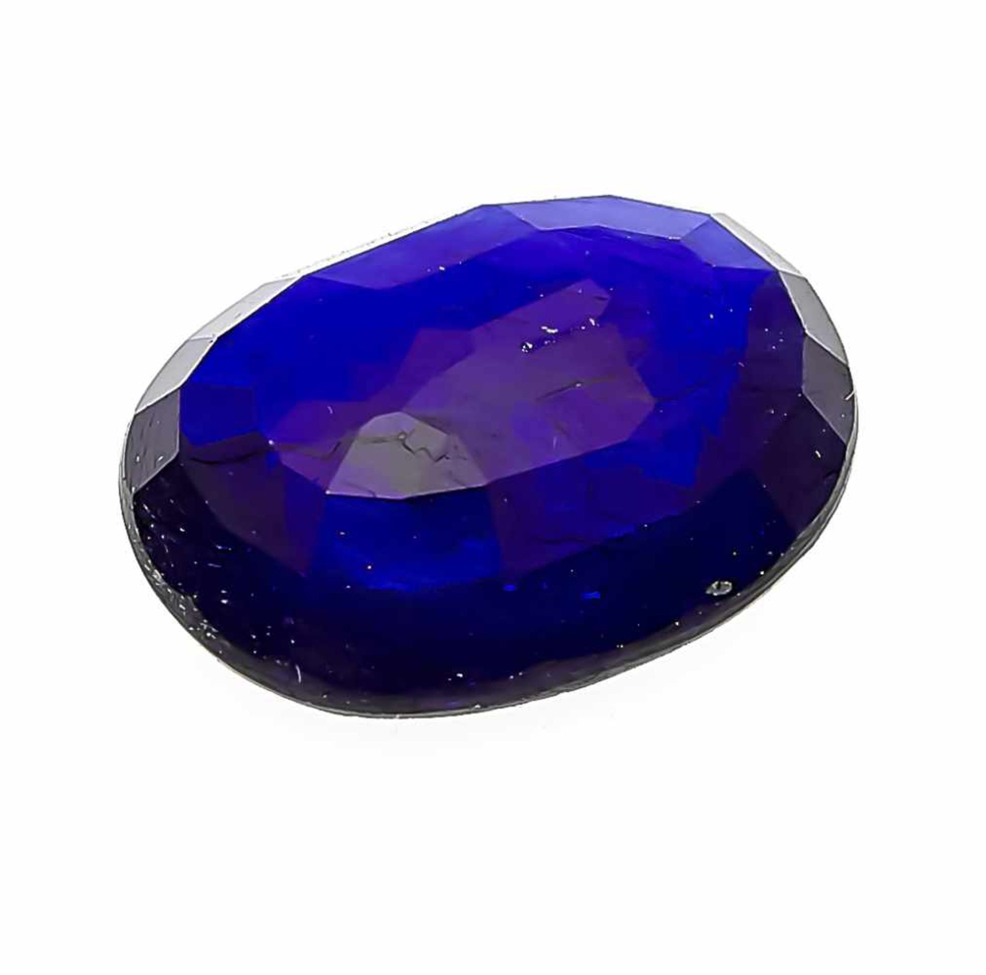 Sapphire 7.61 ct, oval fac., 14.2 x 11.0 x 4.5 mm - Bild 2 aus 2