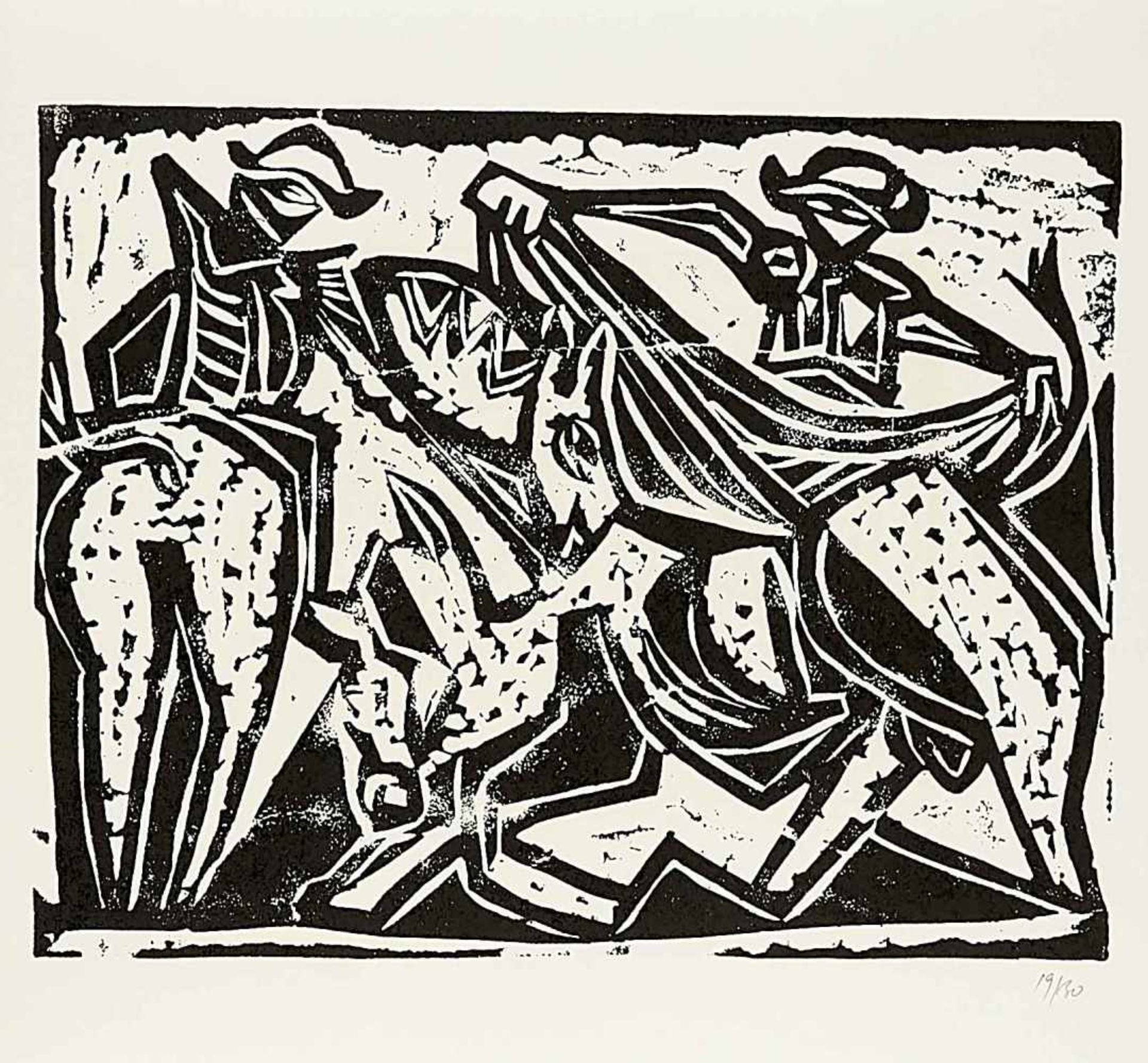 Kurt Weber (1893-1964), Austrian Expressionist, ''wood and linocuts 1, 1934-1941, - Bild 7 aus 7