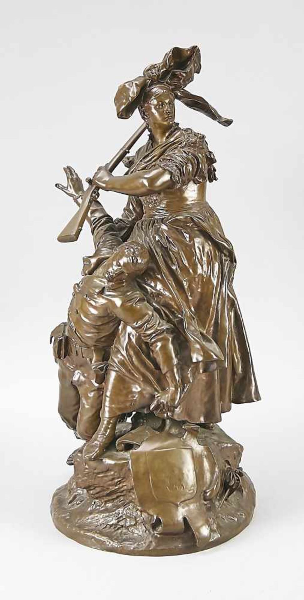 Marius Jean Antonin Mercié (1845-1916), French sculptor, patriotic group of figures ''Quand<