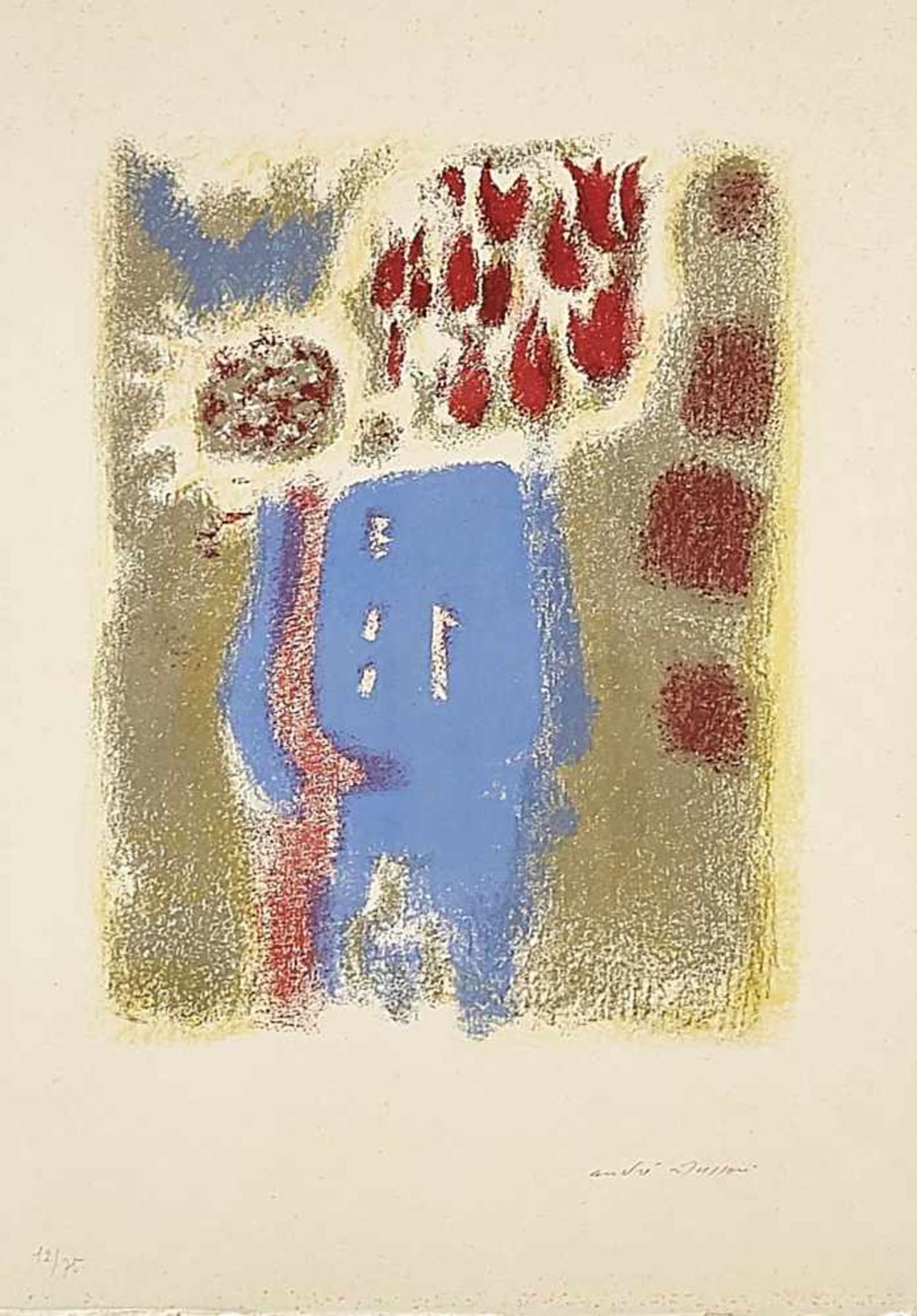 André Masson (1896-1987), ''Blue Vase'', color lithograph 1956, u. re. handsign., u. li.<