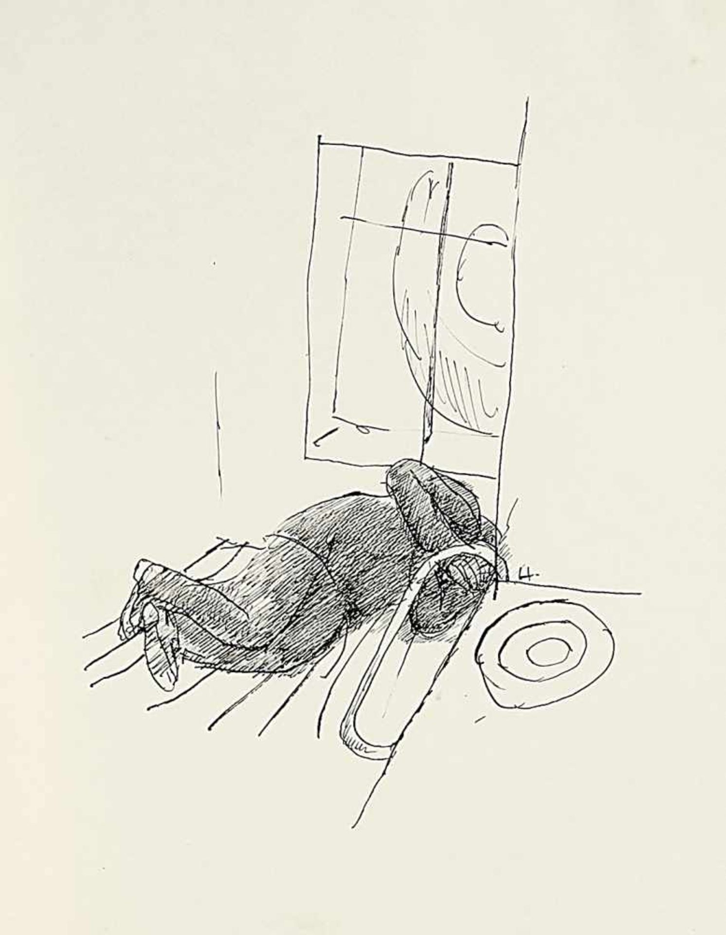 Bernhard Heisig (1925-2011), series of 5 pen and ink drawings to poems by Johannes R. - Bild 3 aus 6