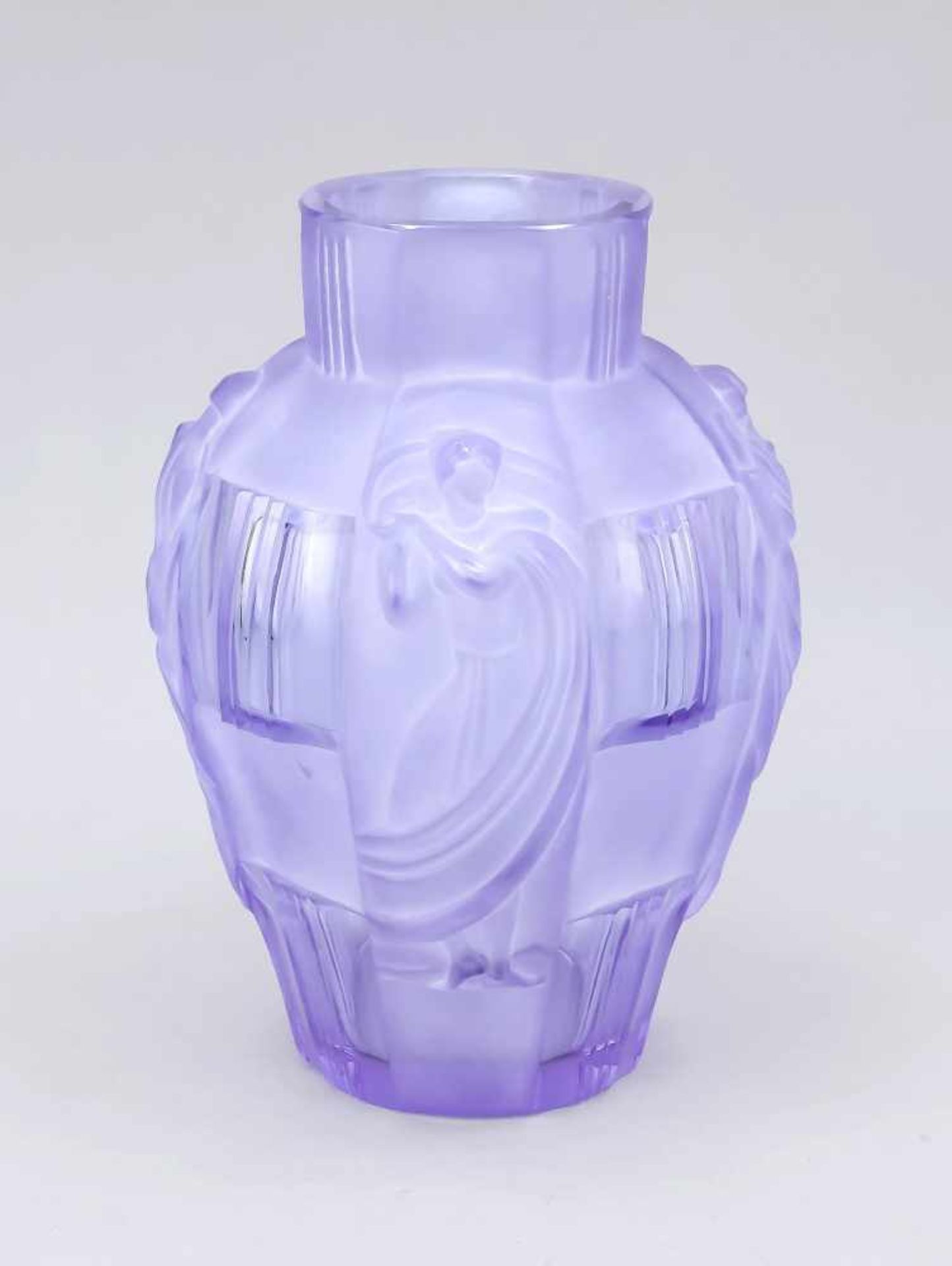 Vase, Gablonz, Curt Schlevogt, designed by Arthur Plewa from 1934, model 'Ingrid', round