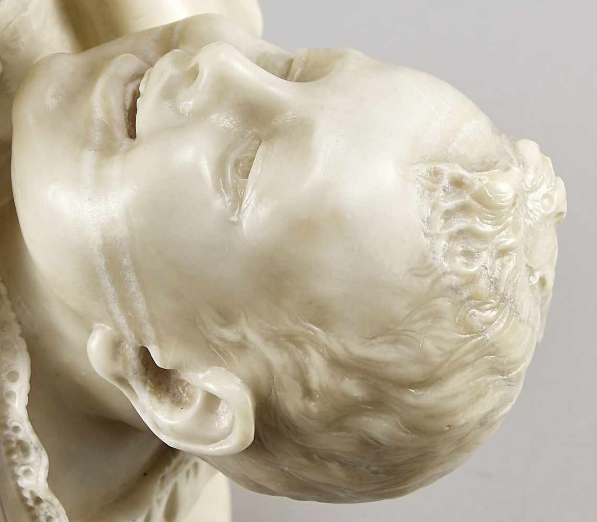 Jean Louis Grégoire (1840-1890), French sculptor, large alabaster bust one< - Image 2 of 2