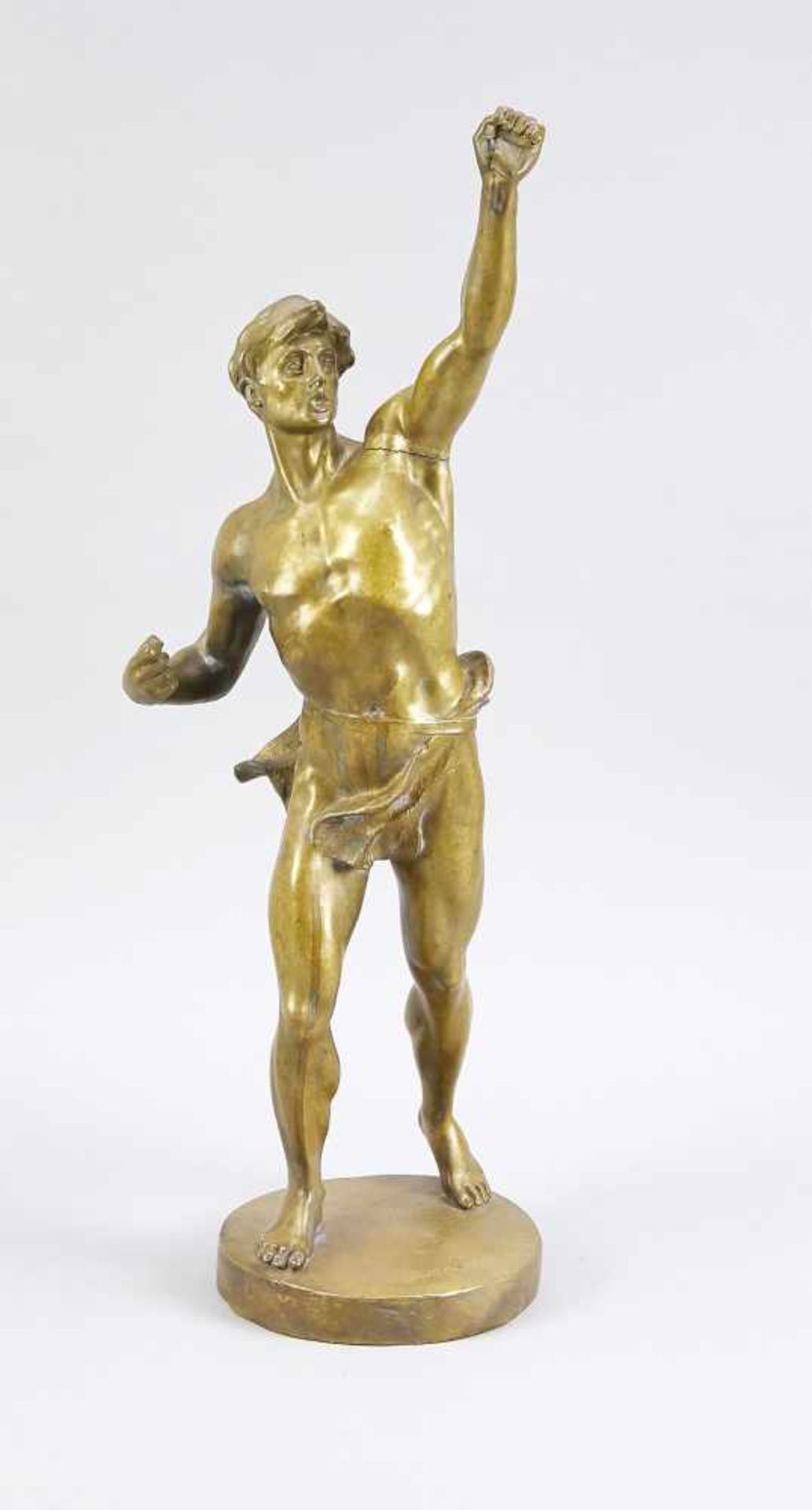 Rudolf Küchler (1867-1954), Viennese sculptor, later active in Berlin. Athlete in victory<