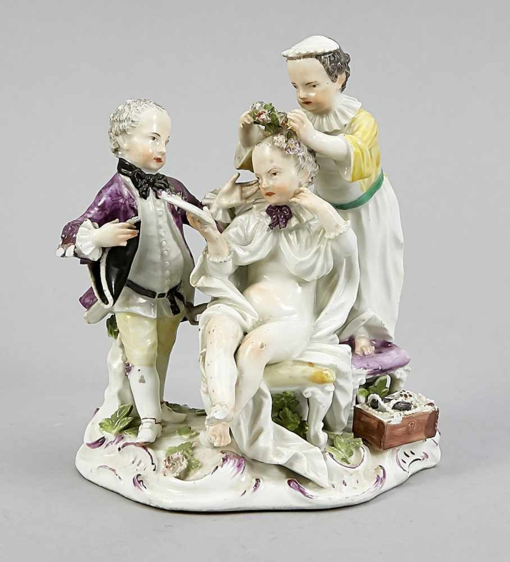 Figure group, Meissen, 19th century, designed by Johann Joachim Kaendler in 1759, model