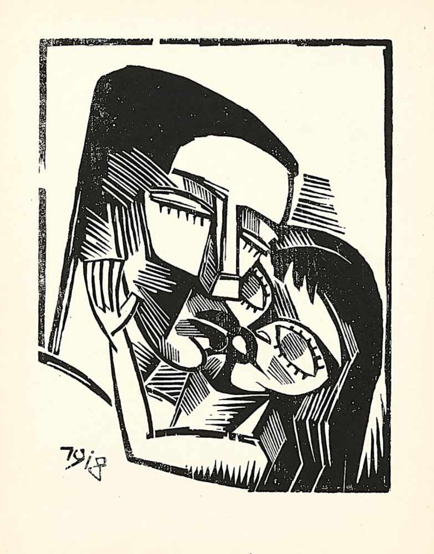 Karl Schmidt-Rottluff (1884-1976), after, ''9 woodcuts'', reduced reprints of the 9 woodcuts