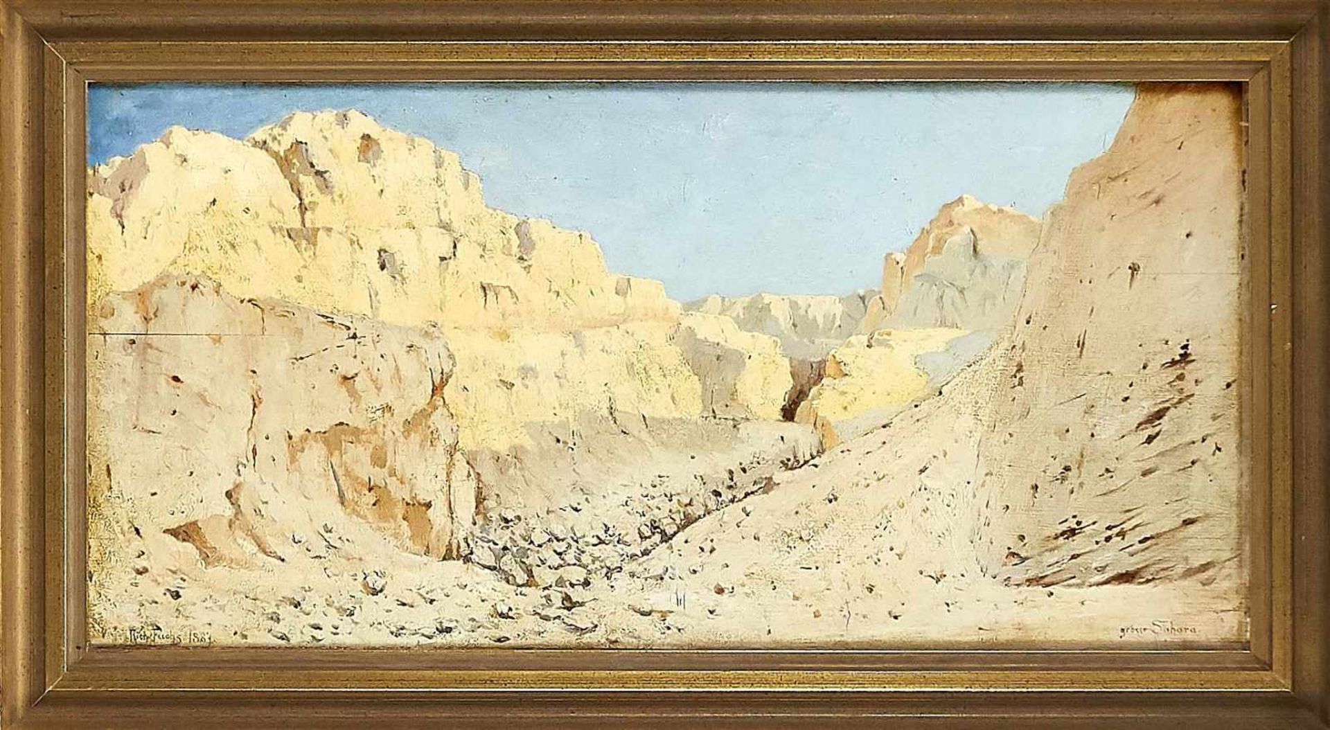 Richard Fuchs (1852-1916), ''Great Sahara'', rocky desert landscape in the Libyan Fessan.