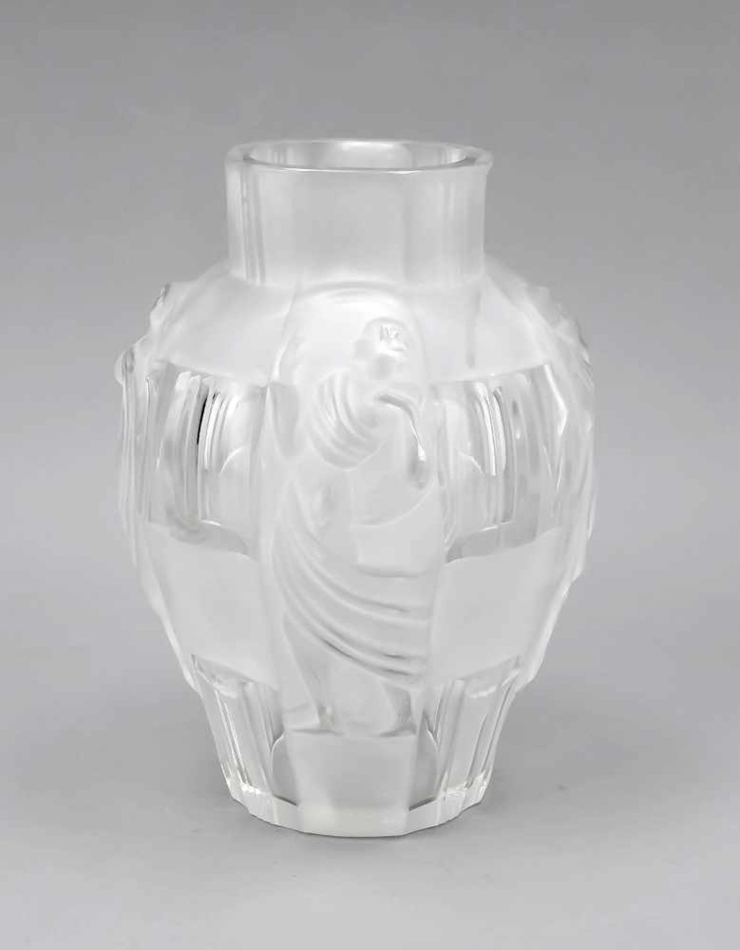 Vase, Gablonz, Curt Schlevogt, designed by Arthur Plewa from 1934, model 'Ingrid', round