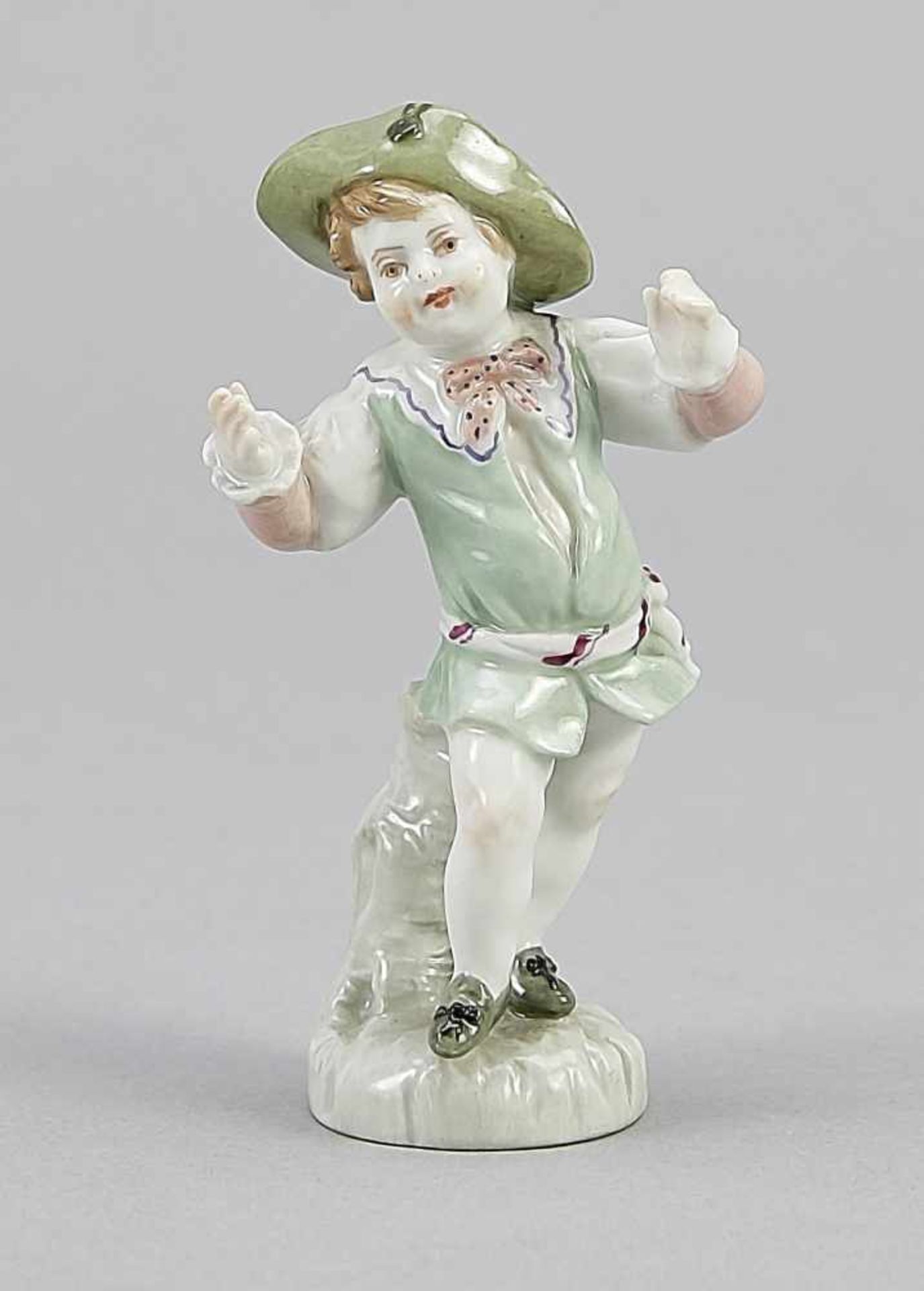 Cupid with hat, KPM Berlin, 1st WW, 1st quality, painter's mark from a series of dressed