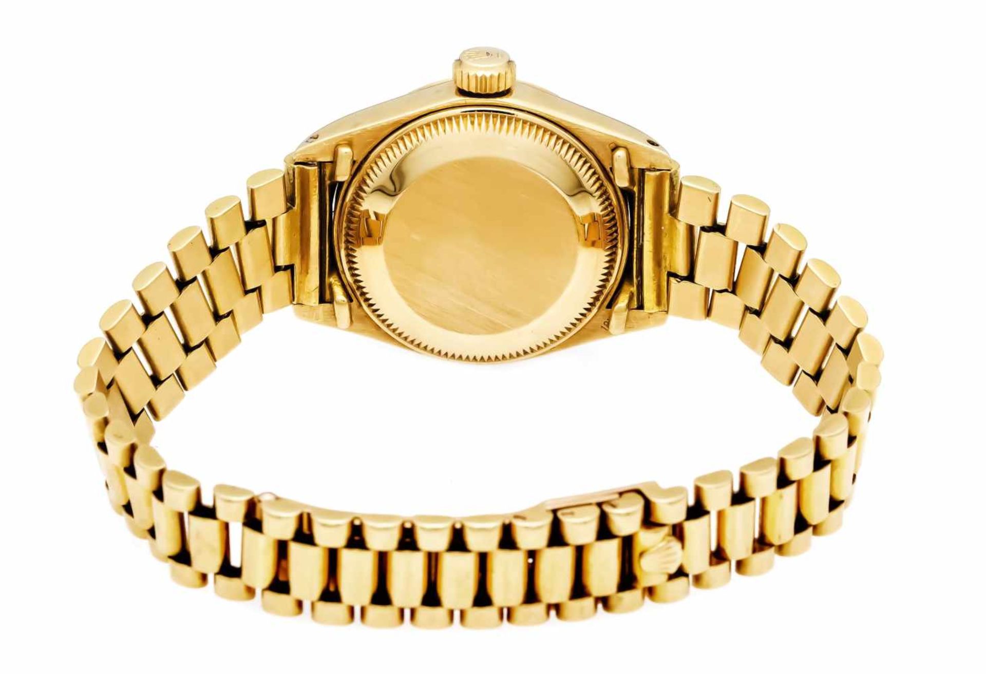 Rolex Datejust ladies watch Ref. 6917, yellow gold 750, with presidential strap and - Bild 2 aus 4