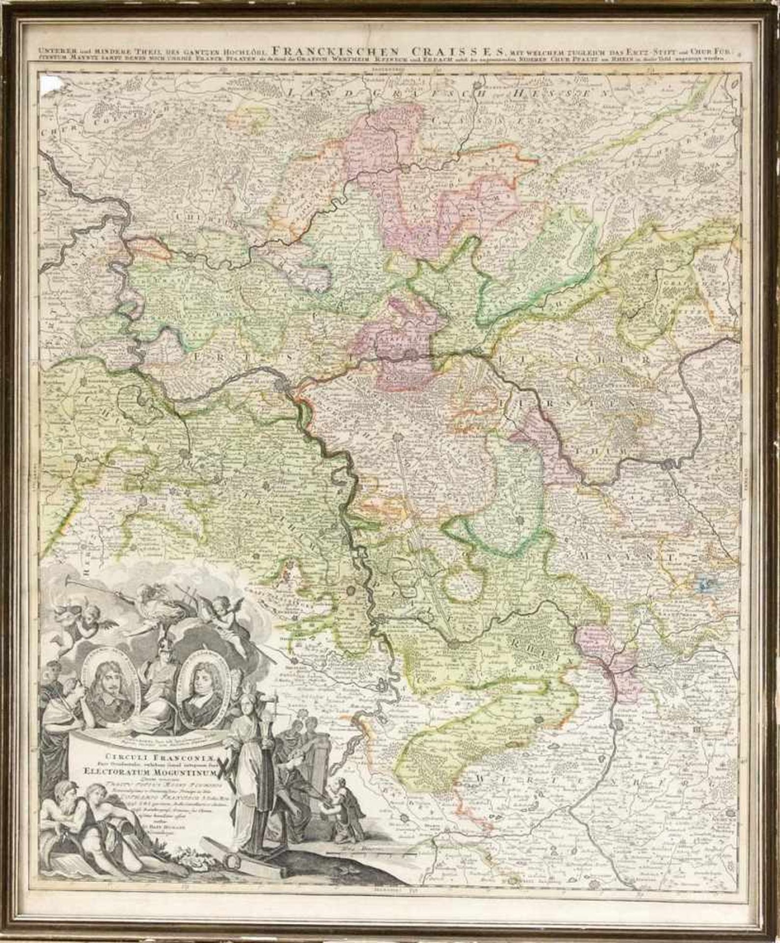 Historical map of Franconia, ''Circuli Franconiae Pars Occidentalis, exhibens fimul