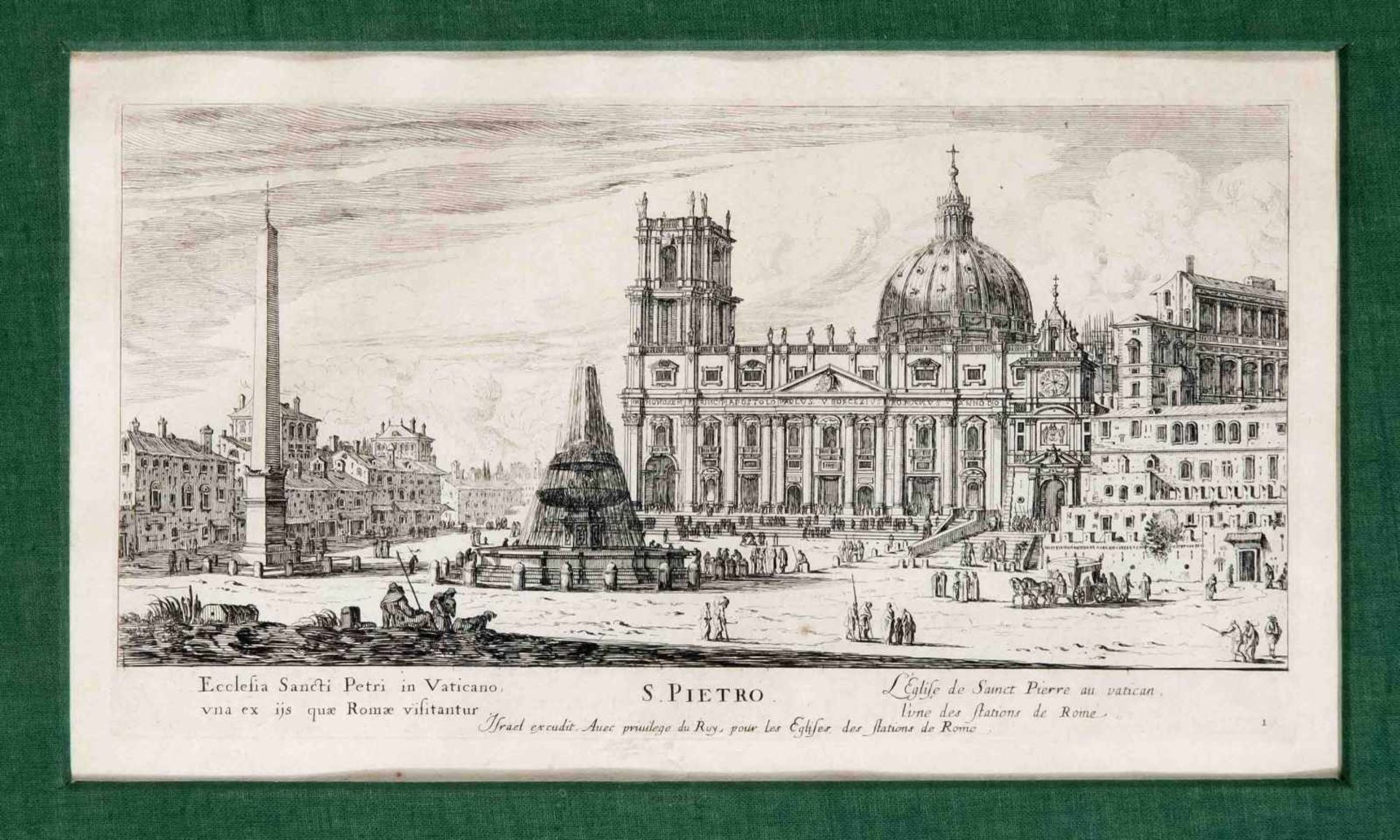 Israël Silvestre (1621-1691), series of 5 views of Rome, ''S. Croce in Gierusalem'', ''S.< - Bild 3 aus 5