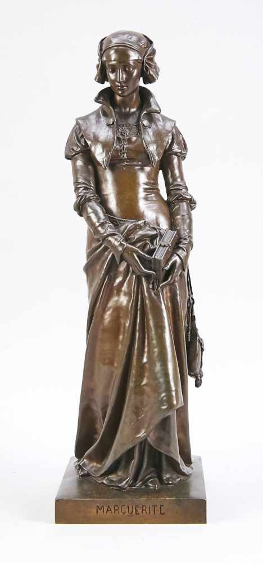 Eugène Antoine Aizelin (1821-1902), French sculptor in Paris, ''Marguerite'', bronze,<