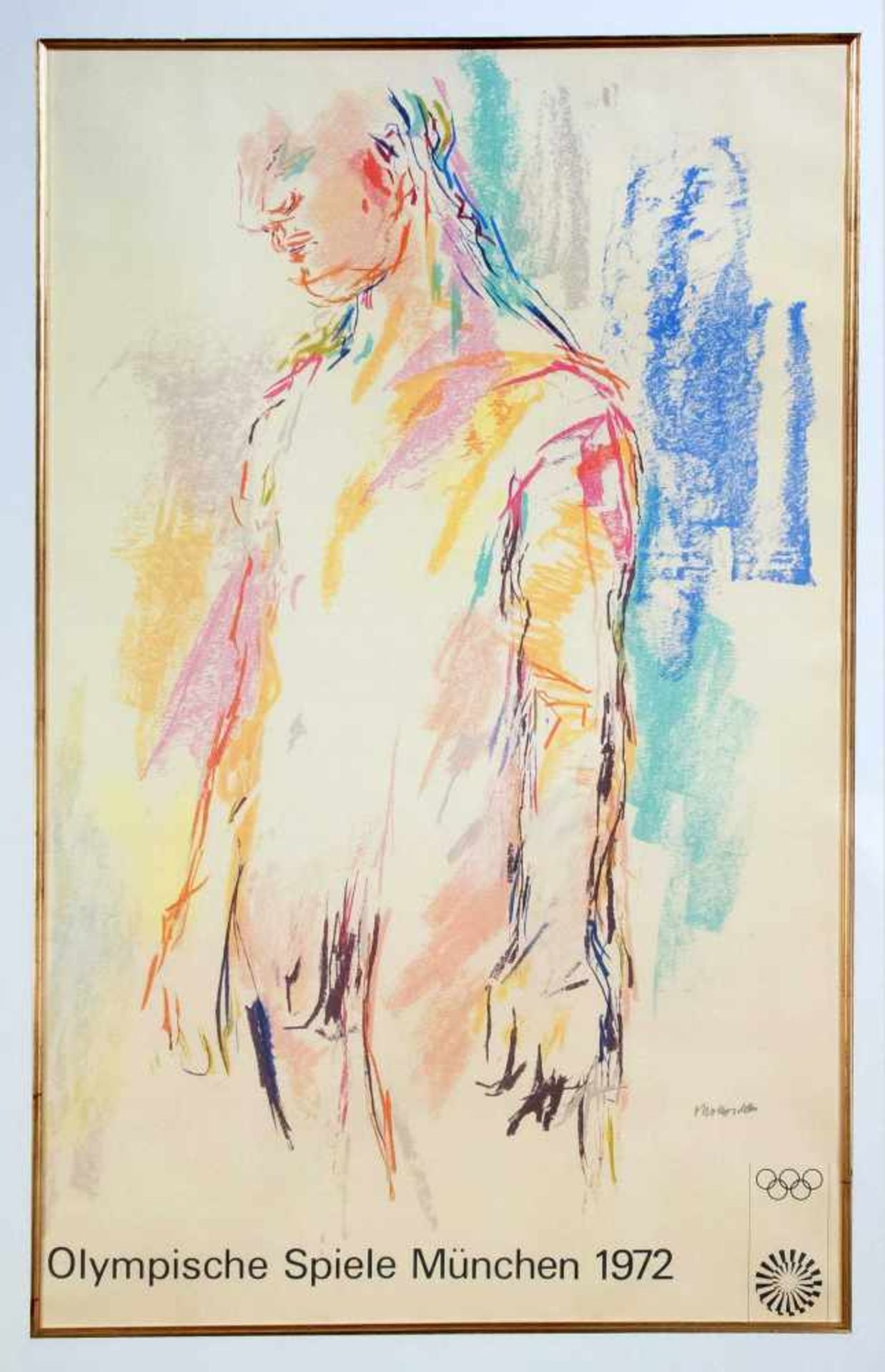 Oskar Kokoschka (1886-1980), Kouros I, poster for the Olympic Games in Munich 1972,