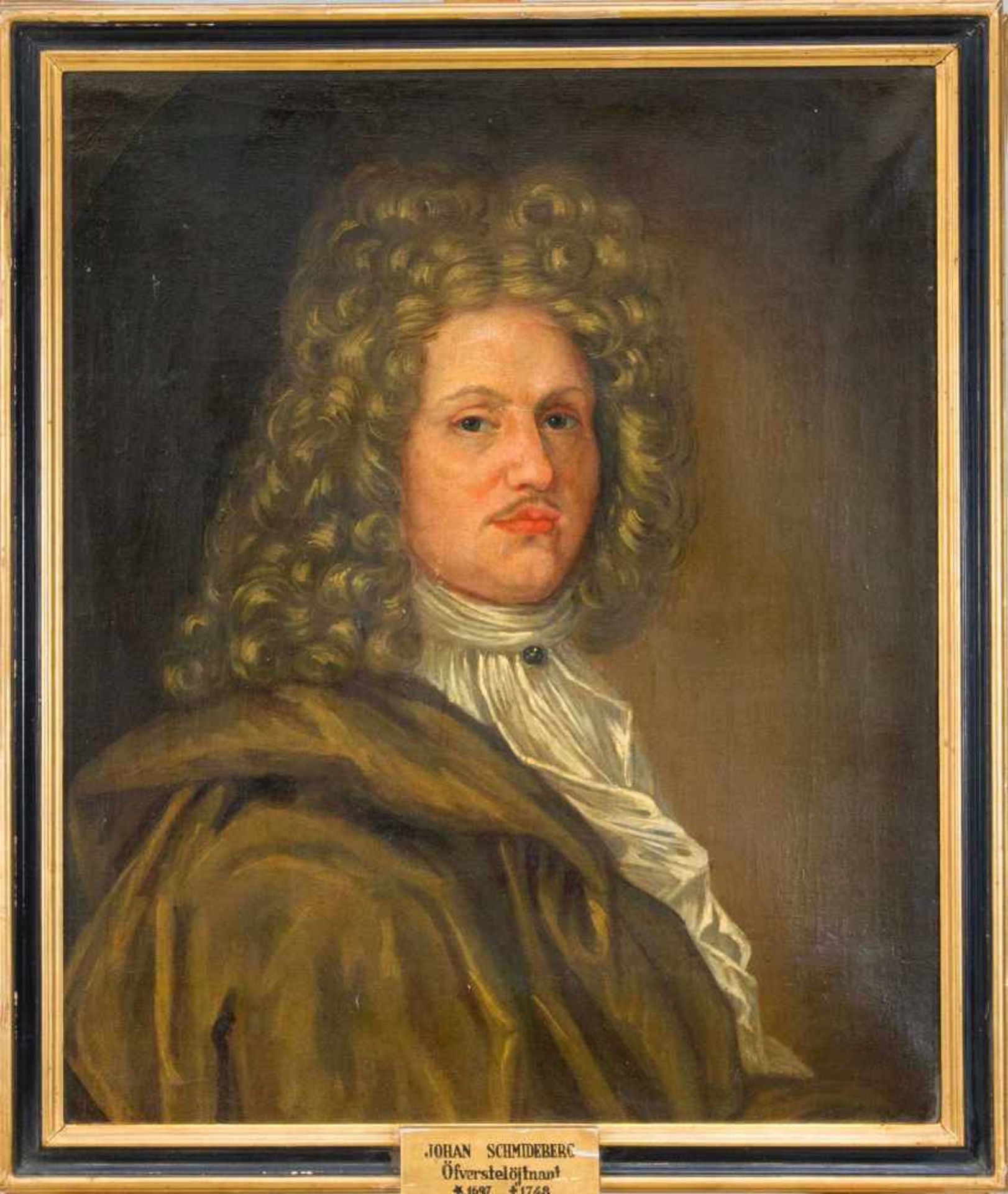 Danish portrait painter around 1720, two portraits of men, ''Johan Törner 1672-1728'',lecturer in - Bild 2 aus 2
