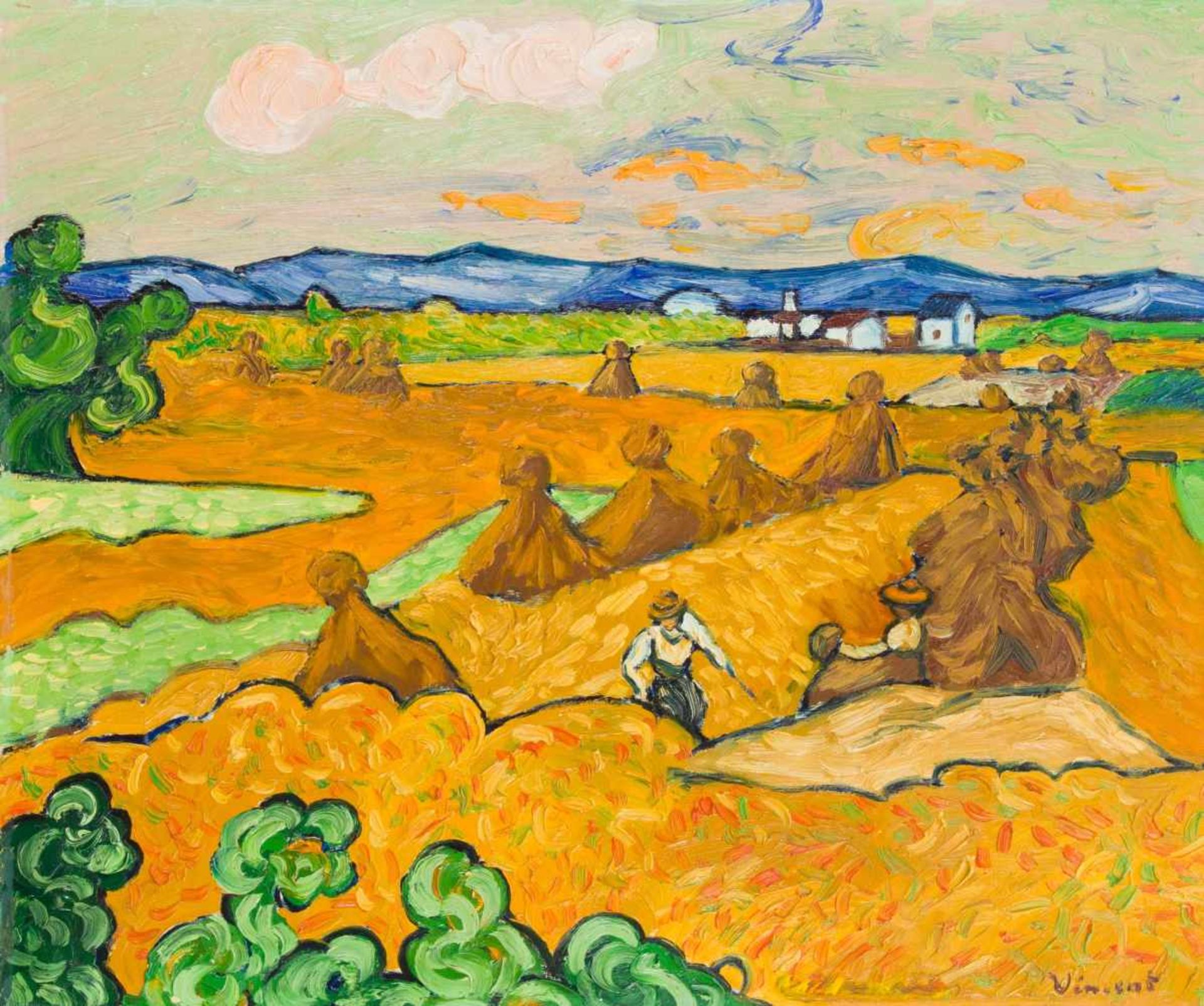 Edgar Mrugalla (1938-2016), German painter and counterfeiter, ''Vincent van Gogh - Thehaystack'',