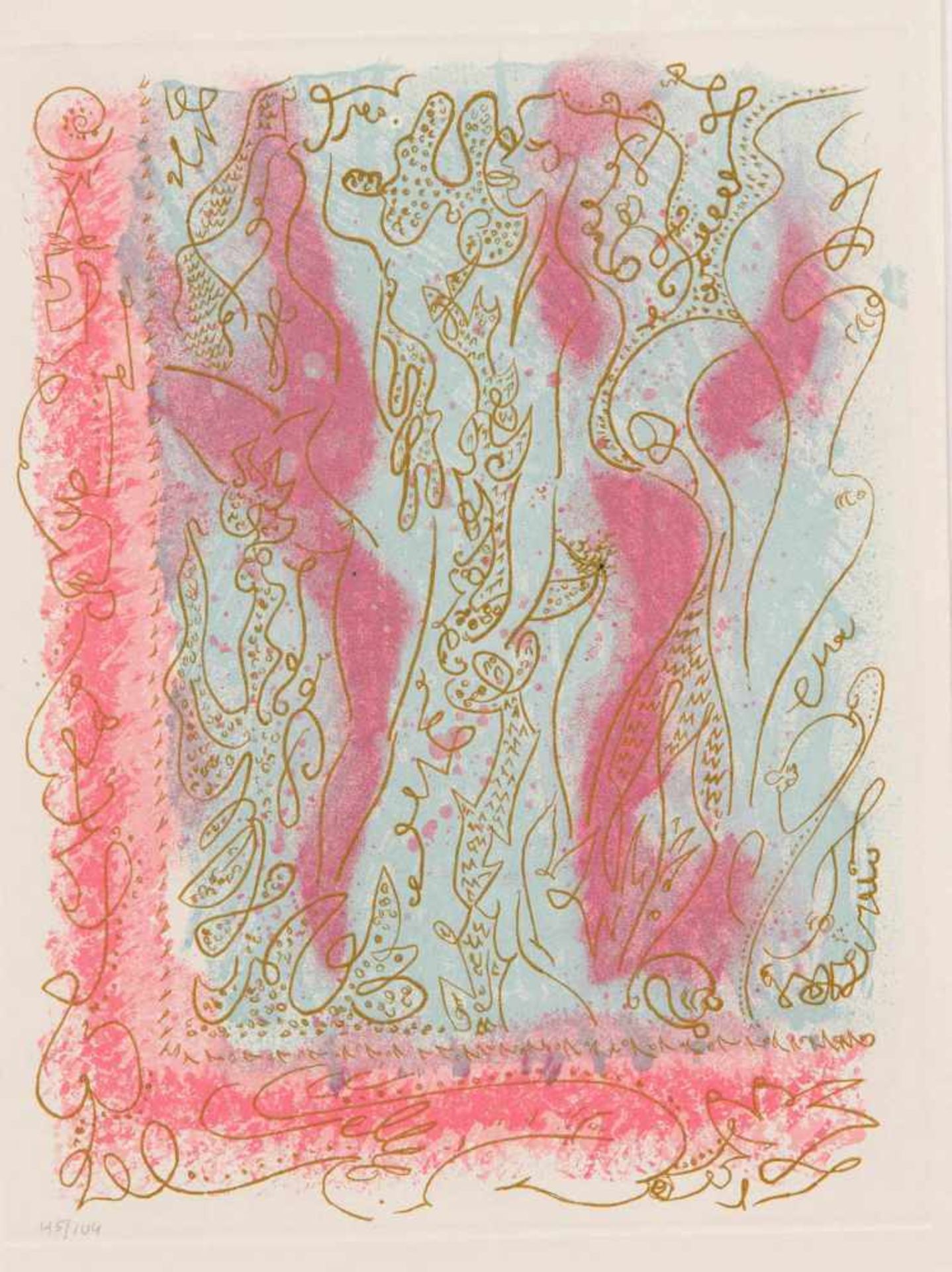 André Masson (1896-1987), mixed lot of two color etchings from the series ''Les Erophages'',color - Bild 2 aus 2