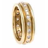 Eternity ring GG 585/000 all around with 19 brilliant-cut diamonds, total 0.50 ct W / PI1,RG 53, 6.2