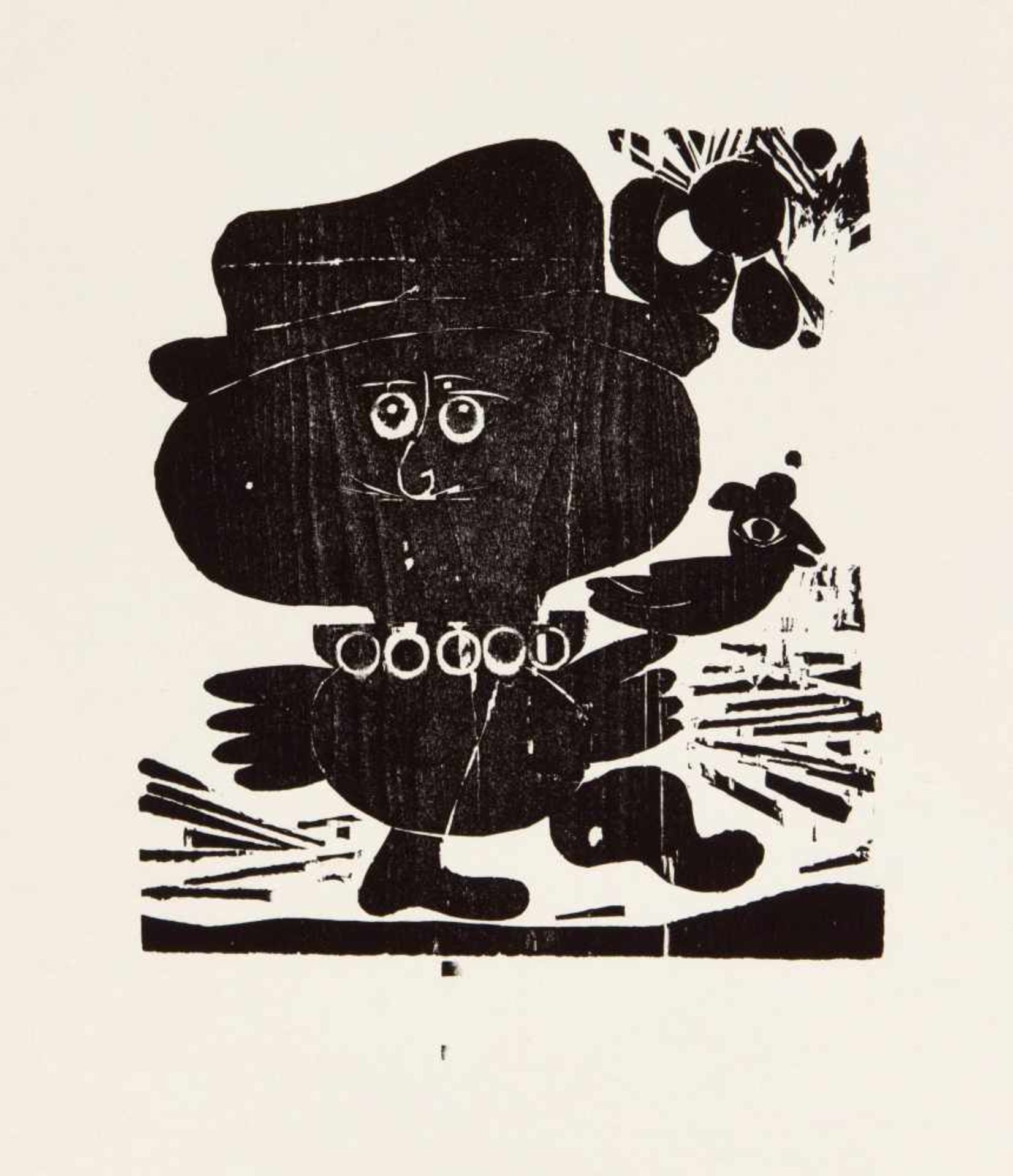 Wolfgang Simon (1940-2013), large mixed lot of 14 woodcuts, some motifs exist more thanonce, - Bild 5 aus 5
