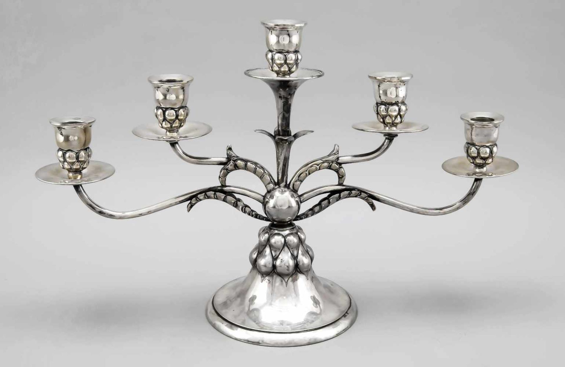 Large candlestick, German, around 1900, hallmarked Weinranck & Schmidt, Hanau, silver800/000,