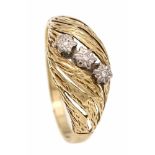 Brillant-Ring GG/WG 585/000 mit 3 Brillanten, zus. 0,08 ct W/SI, RG 57, 2,8 gBrilliant ring GG /