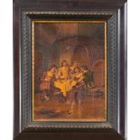 H. Crugeri, Genremaler 1. H. 20. Jh., bayrische Wirtshausrunde, Öl auf Lwd. über Holz, u.re. sign.