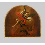 Anonymer Barockmaler des 18. Jh., der Erzengel Michael im Kampf mit dem Teufel, Öl aufLwd., auf