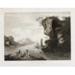 Pietro Bulli (19. Jh.) nach Salvator Rosa (1615-1673), Fischer an norditalienischem See,Radierung