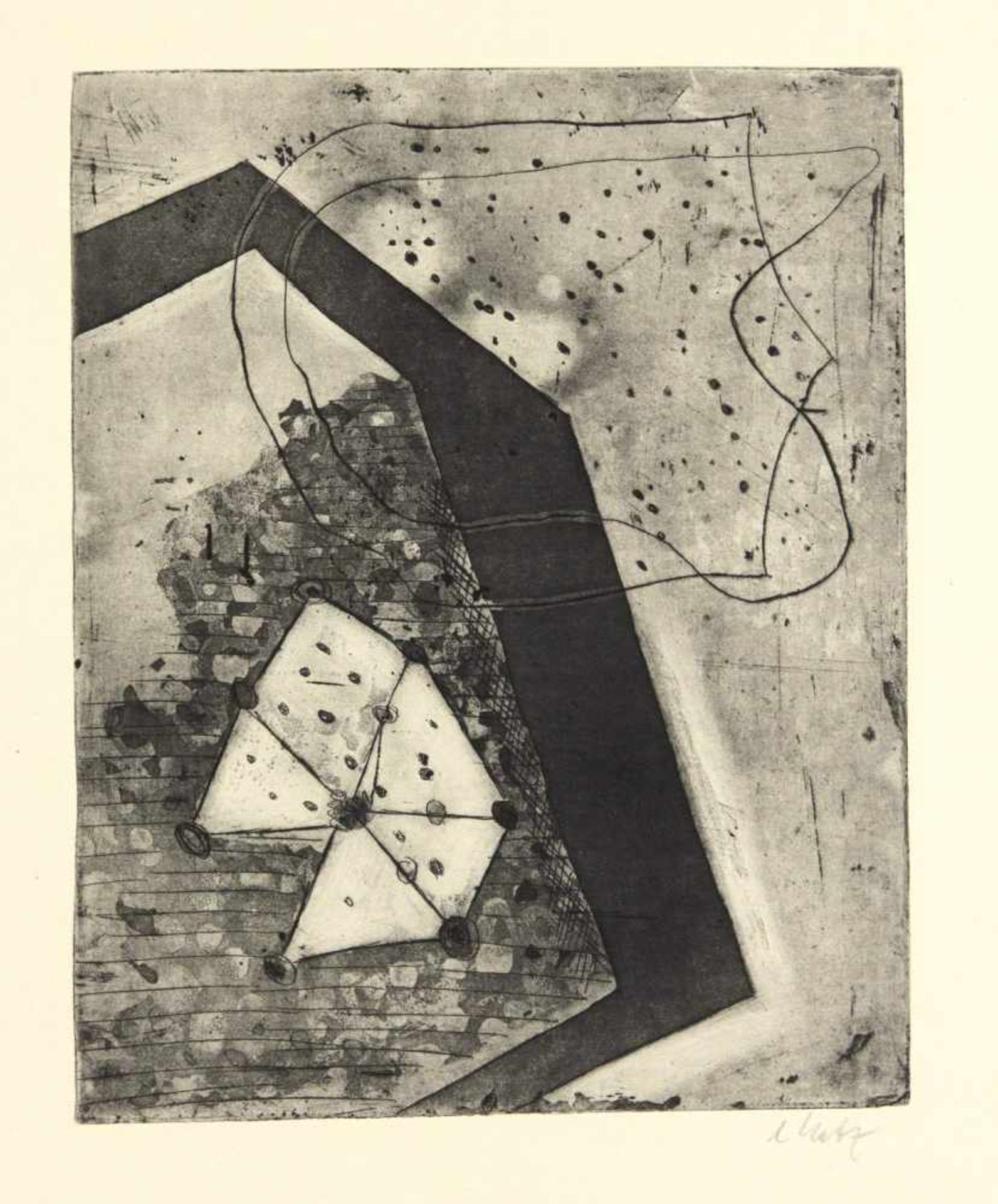 Eugen Batz (1905-1984), Mappenwerk "Radierungen 1932", 6 Bl. Titel, Impressum und Text vonWerner - Image 4 of 5
