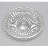 Runde Gebäckschale mit Silberrandmontage, Deutsch, Silber 800/000, Korpus klares Glas
