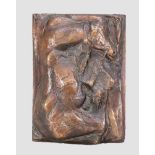 Rolf Kuhrt (*1936) (attrib), "Das Fohlen", Relief, patinierte Bronze, seitlichmonogrammiert "K",