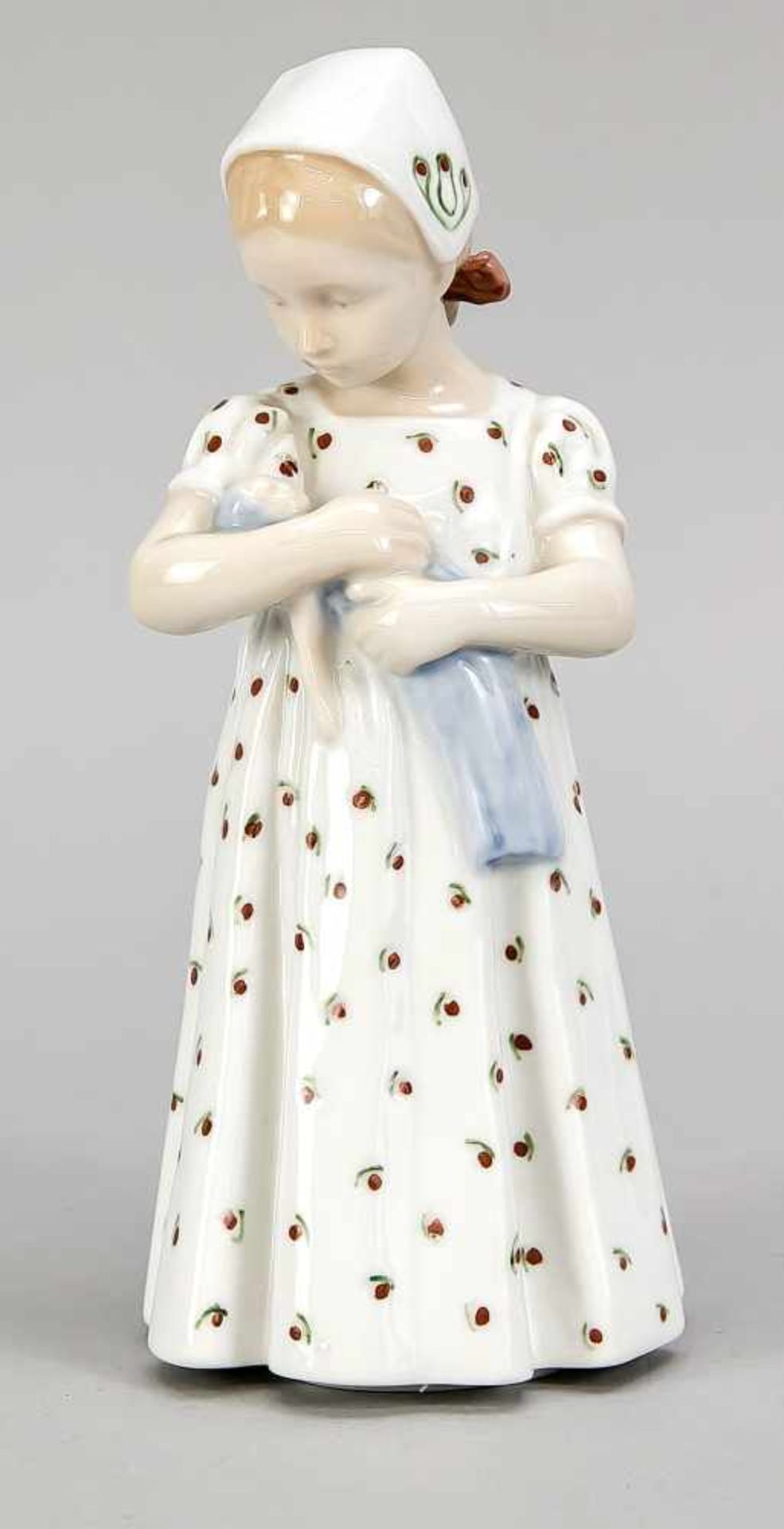 Mary, Bing & Gröndahl, Kopenhagen, Marke 1950-70, 1. W., Mädchen mit Puppe, EntwurfIngeborg