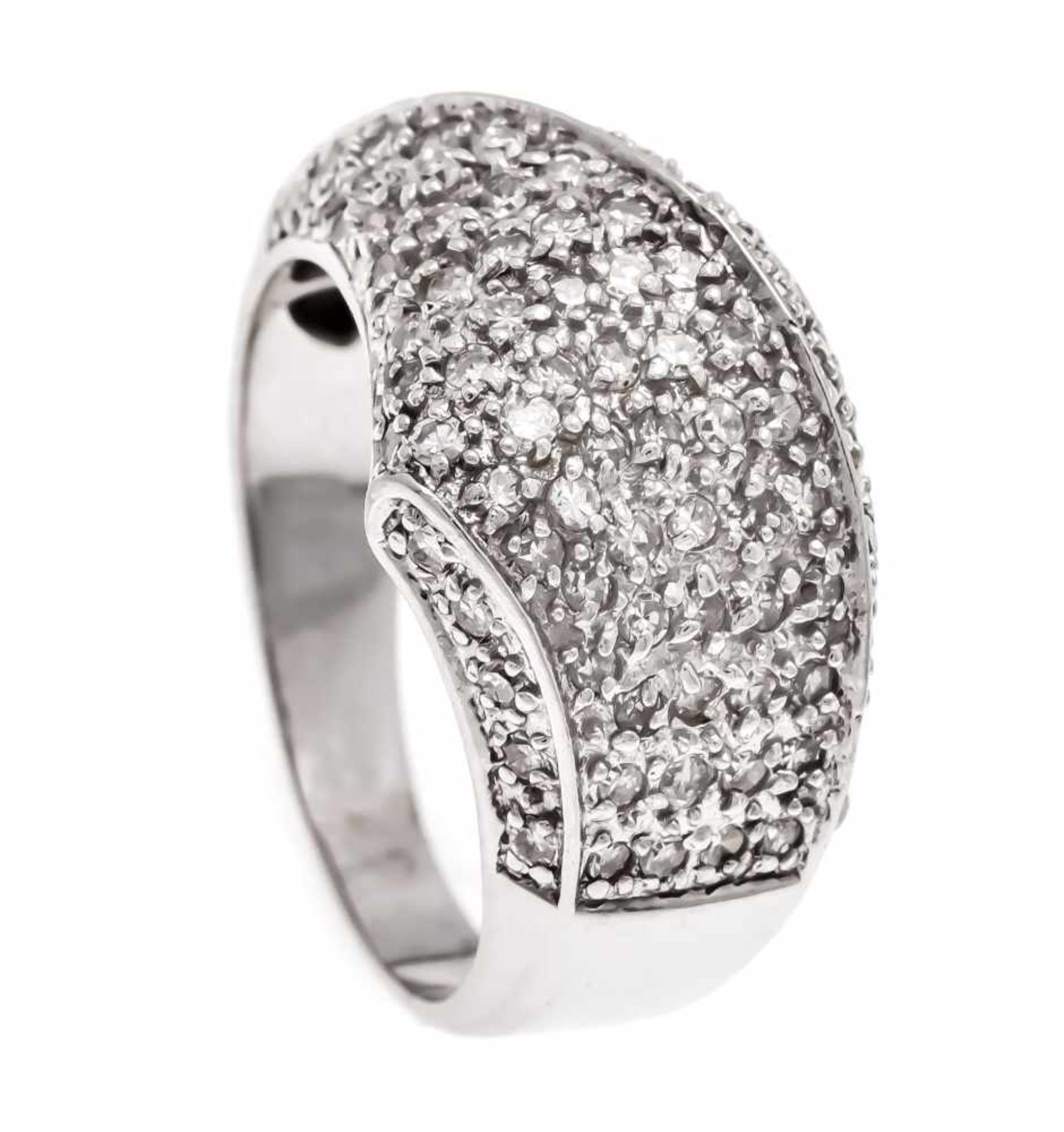 Brillant-Ring WG 585/000 mit Brillanten, zus. 0,50 ct W/SI, RG 54, 5,9 gBrilliant ring WG 585/000