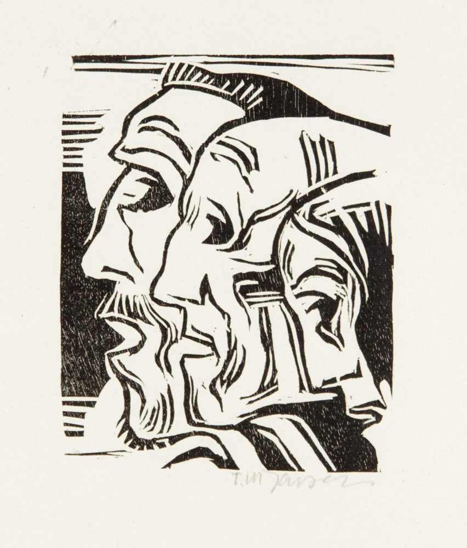 Franz Maria Jansen (1885-1958), Konvolut von 30 Holzschnitten aus verschiedenen Folgen,darunter - Image 3 of 4