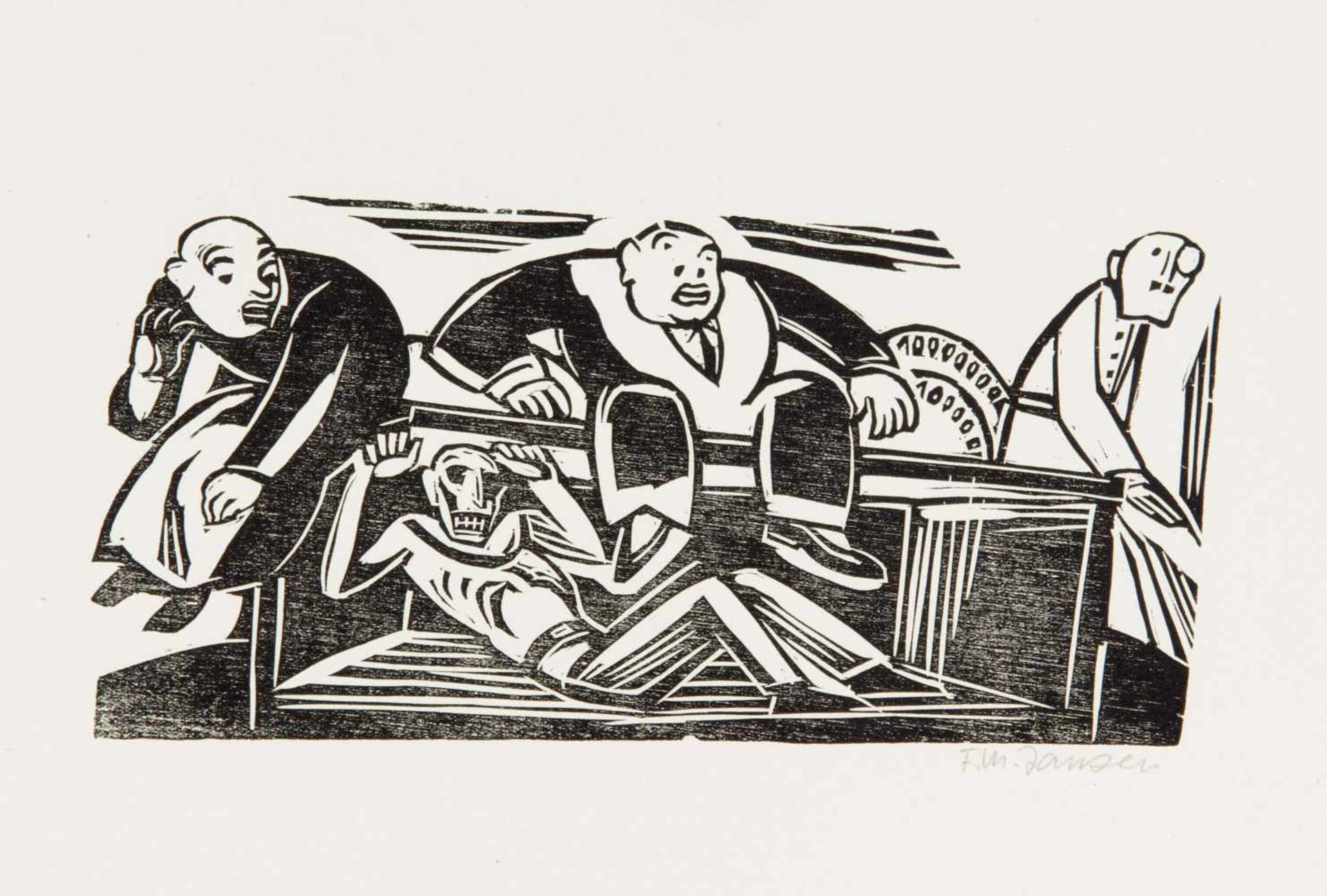 Franz Maria Jansen (1885-1958), Konvolut von 30 Holzschnitten aus verschiedenen Folgen,darunter - Image 4 of 4