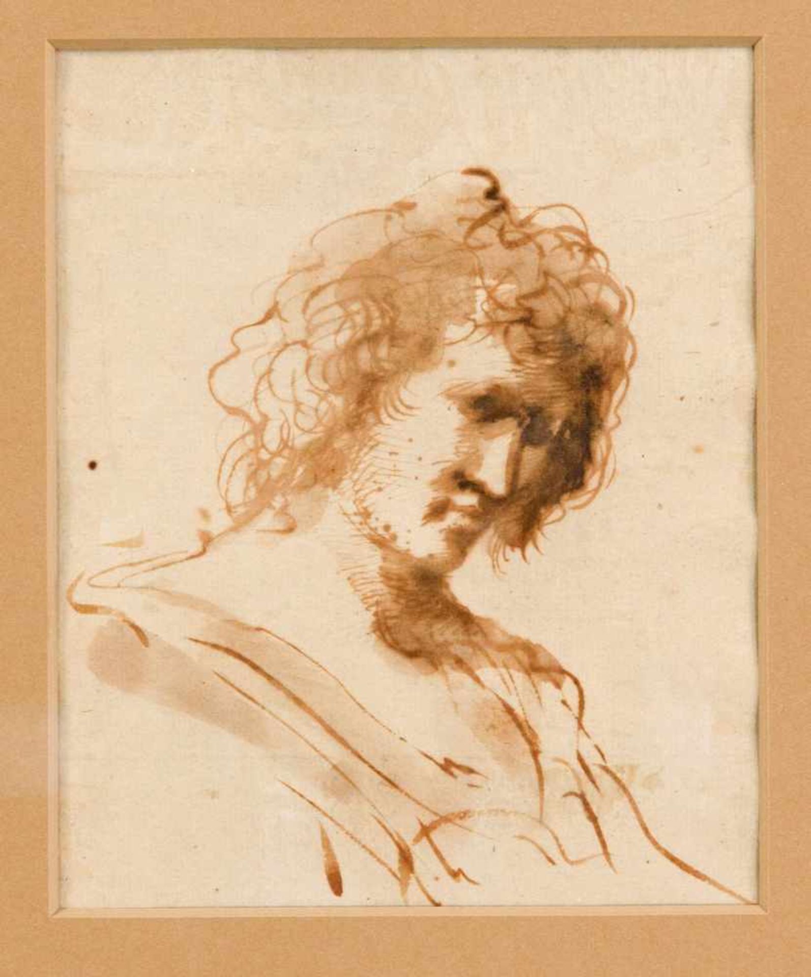 Giovanni Francesco Barbieri, genannt Il Guercino (1591-1666), Werkstatt / Umkreis, Kopfund Schultern